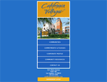Tablet Screenshot of californiavillages.com